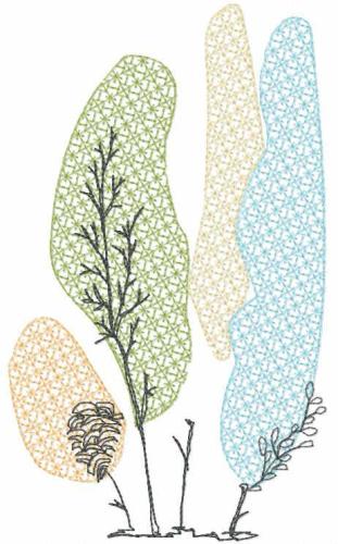 More information about "Autumn trees free embroidery design"