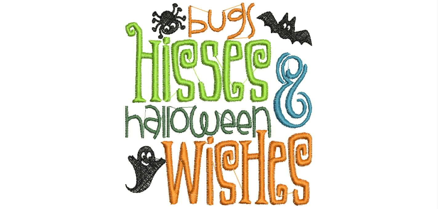 Bugs, Hisses & Halloween Wishes - Free embroidery designs links and