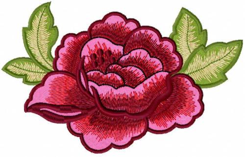 More information about "Elegant Red rose free embroidery design"