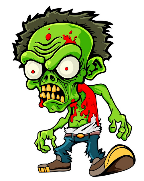 Zombie free embroidery design