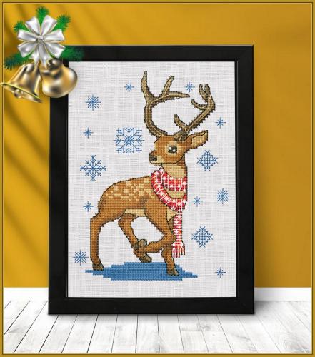 Christmas Reindeer Cross Stitch Free Embroidery Design Cross Stitch Machine Embroidery Community