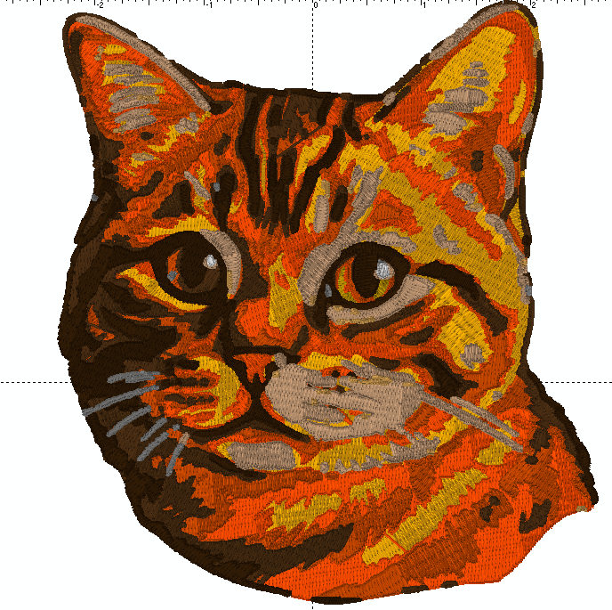 Cute cat free embroidery design