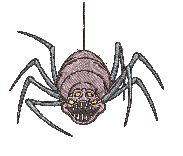 Spider free embroidery design