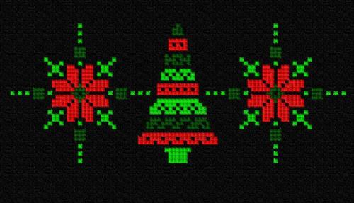 More information about "Christmas border cross stitch free embroidery design"