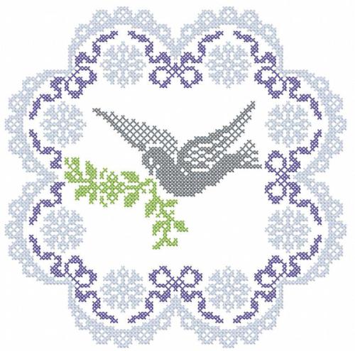 More information about "Dove cross stitch free embroidery design"
