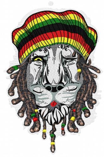 More information about "Reggae lion free embroidery design"