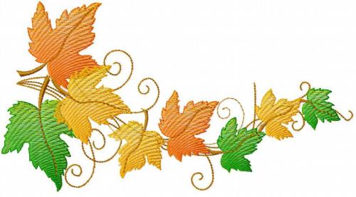 More information about "Autumn maple leaves free embroidery design"