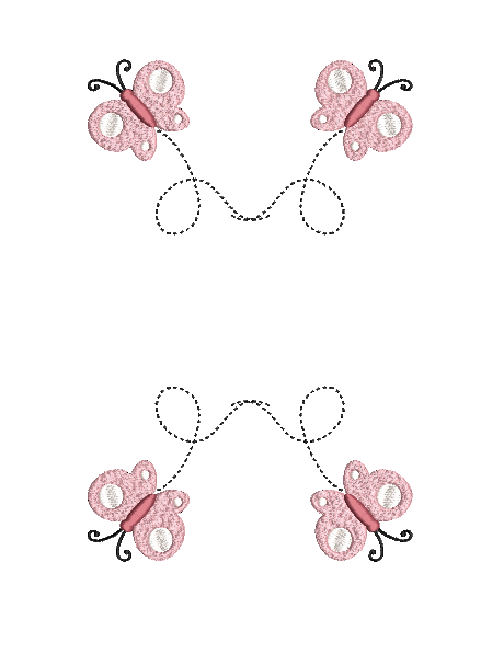 The Butterfly Pink free embroidery design