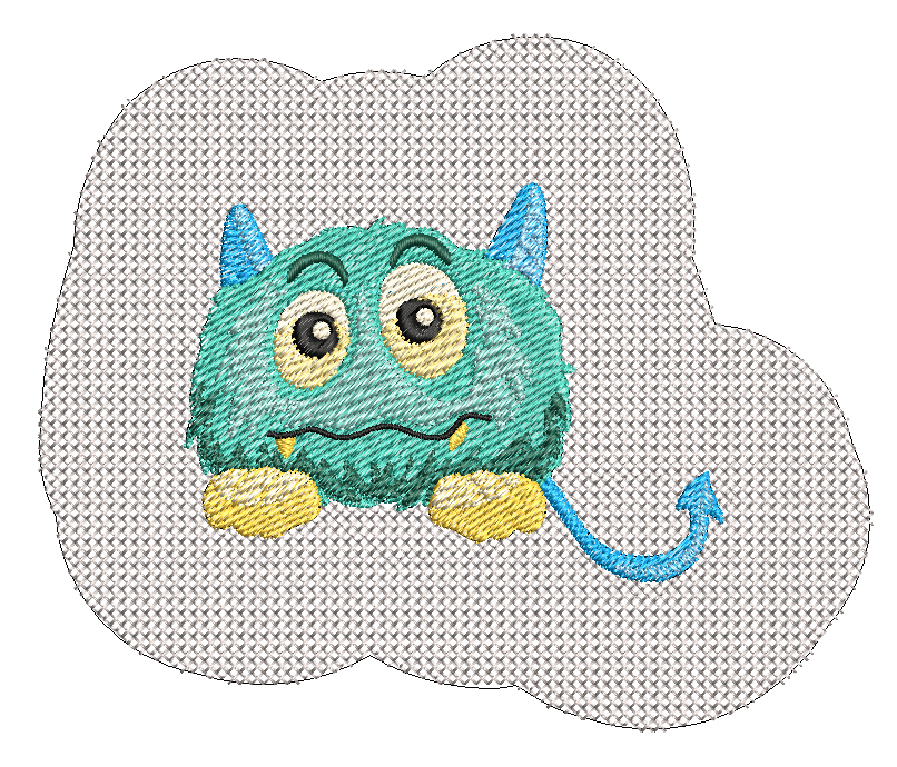 Funny monster free embroidery design