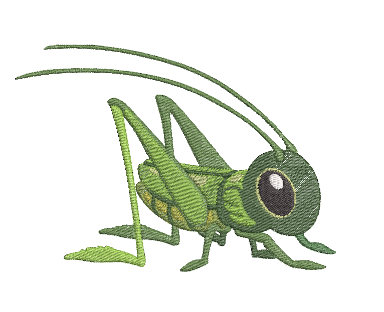 Grasshopper Cartoon free embroidery design