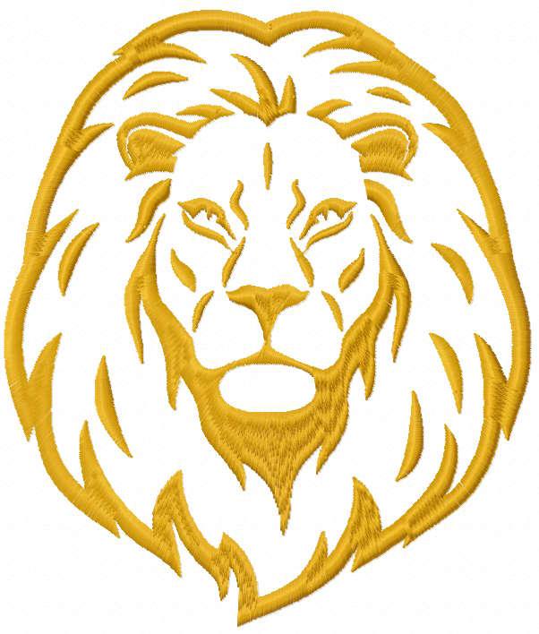 Gold lion free embroidery design
