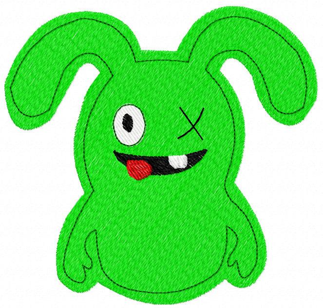 Rabbit monstro free embroidery design