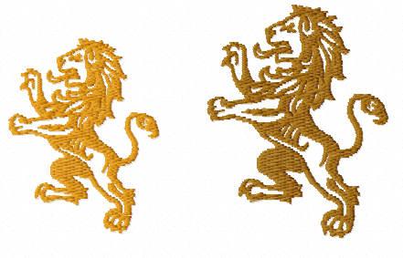 Two lions free embroidery design