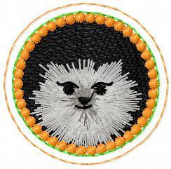 More information about "Brooch hedgehog free embroidery design"