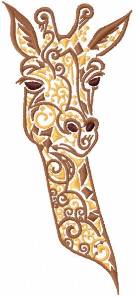 Giraffe free embroidery design