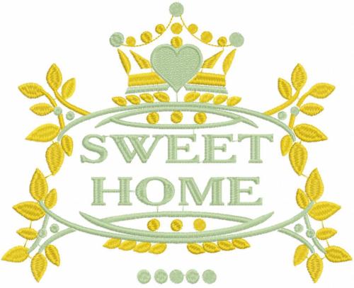 More information about "Sweet home free embroidery design"