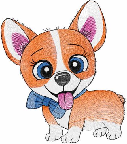 More information about "Corgi free embroidery design"