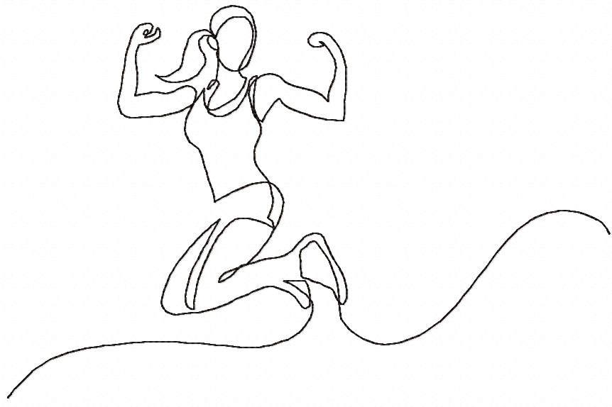 Fitness free embroidery design