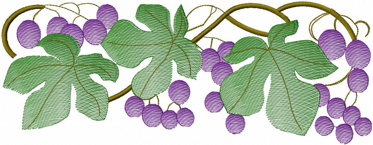 Grape free embroidery design