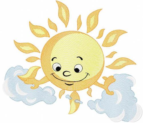 More information about "Smiling sun free embroidery design"