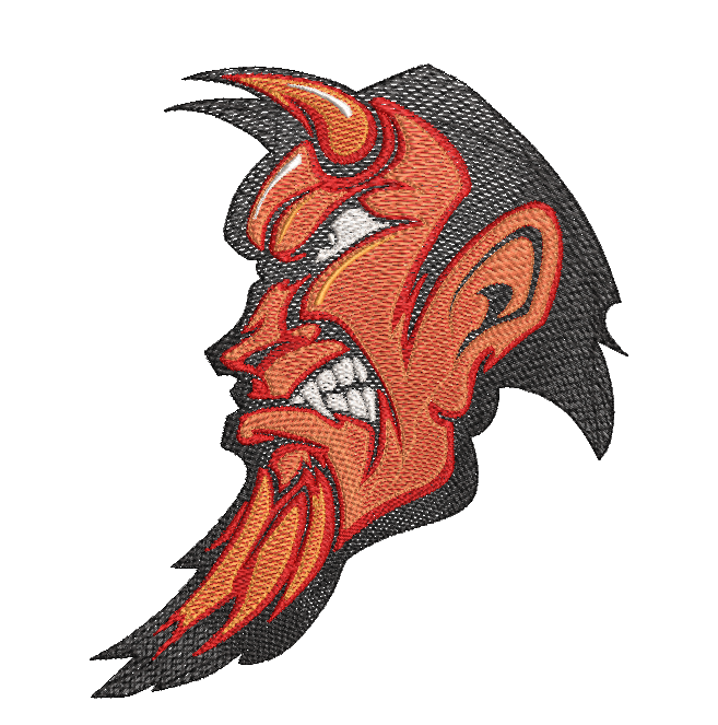 Devil free embroidery design