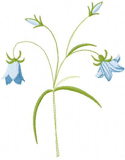 Flower bell embroidery design 3