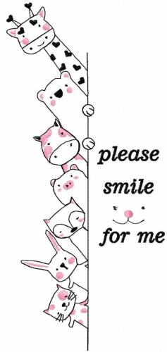 More information about "Please smile for me free embroidery design"