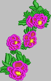 Flower free embroidery design