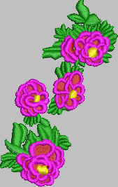 More information about "Flower free embroidery design"