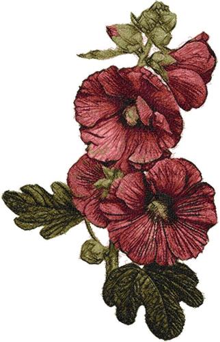 More information about "Red tulips photo stitch free embroidery design"