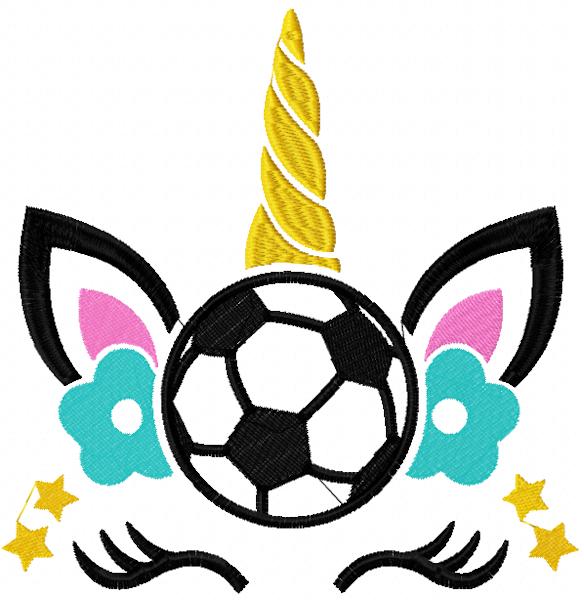 Unicorn soccer free embroidery design