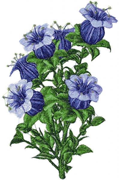 Violet flower photo stitch free embroidery design