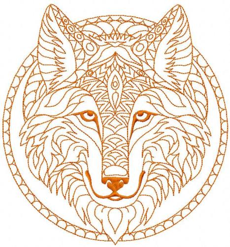 More information about "Wolf free embroidery design"