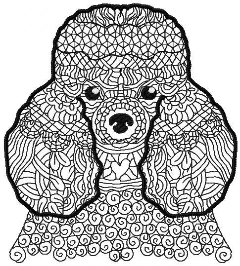 Poodle dog free embroidery design