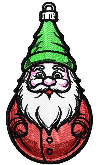 Christmas tree santa claus free embroidery design