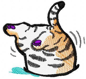 More information about "Tiger jumping into the water free embroidery design"