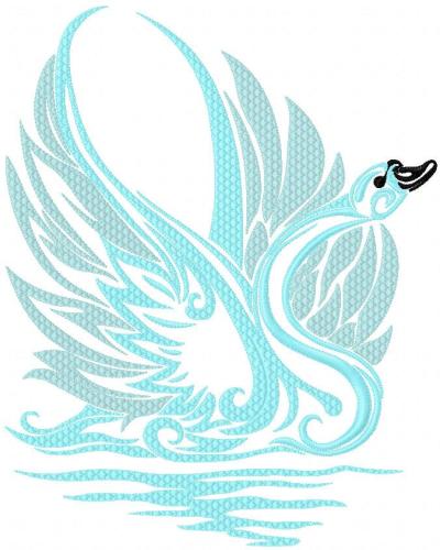 More information about "Blue Swan free embroidery design"