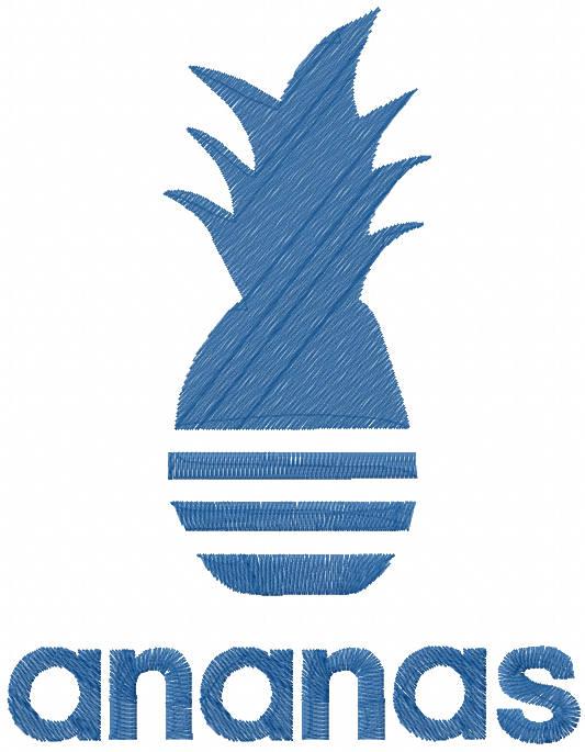 Ananas logo embroidery design