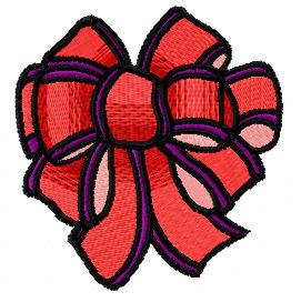 Red bow free embroidery design