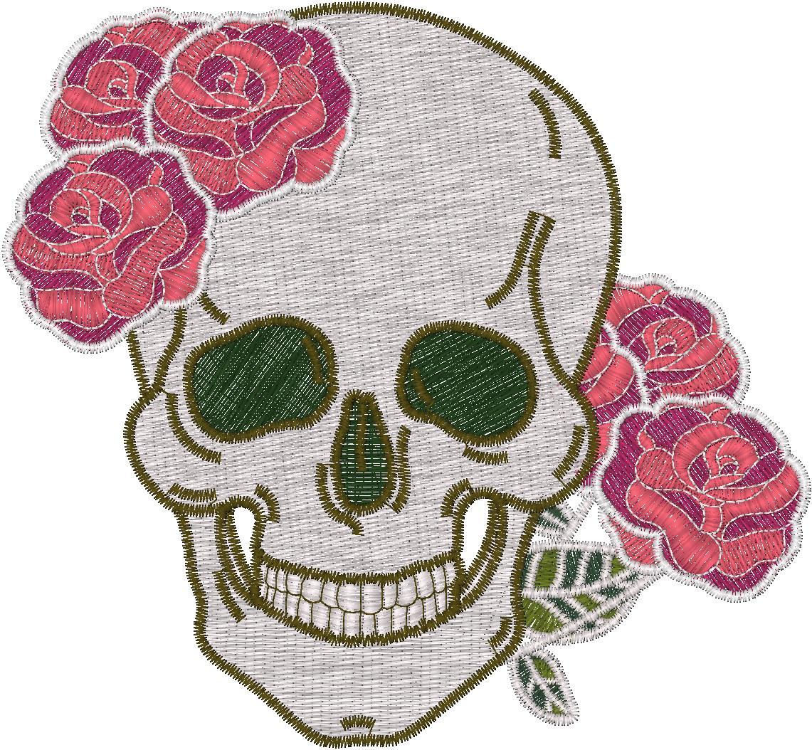 Skull With Roses