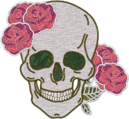 More information about "Skull With Roses"