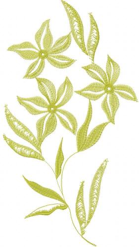 More information about "Flower one color free embroidery design"