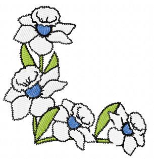 Narcissus free embroidery design