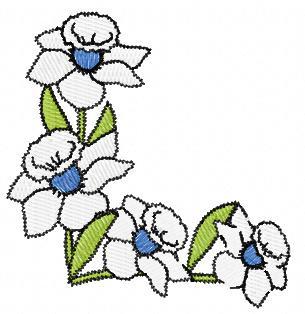 More information about "Narcissus free embroidery design"