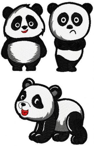 More information about "Pandas free embroidery design"