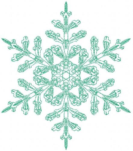 More information about "Snowflake free embroidery design"