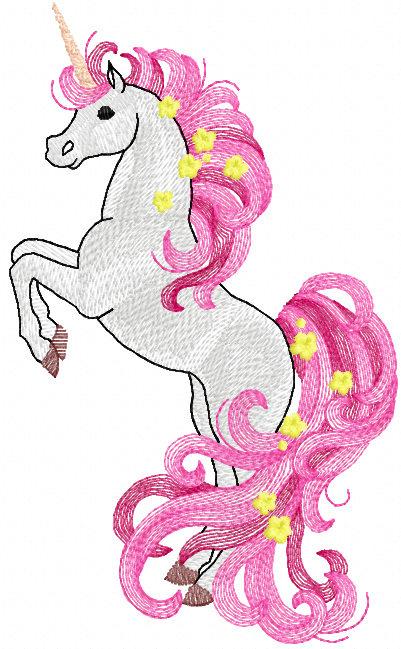 Prancing Unicorn free embroidery design