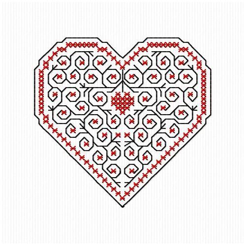 Heart from me free embroidery design