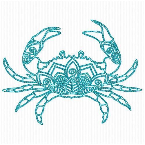 More information about "Crab free embroidery design"