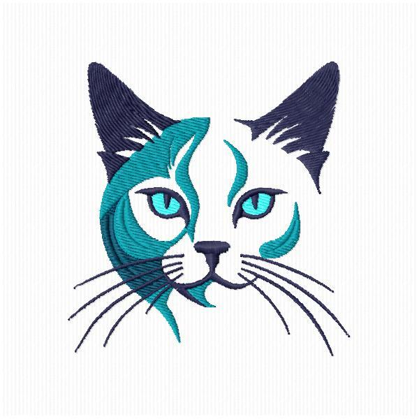 Cat muzzle free embroidery design